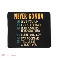 Never Gonna 80s Music Retro Lyrics Mousepad thumb 0