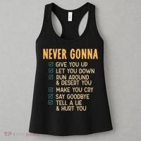 Never Gonna 80s Music Retro Lyrics Women's Tank Top thumb 3