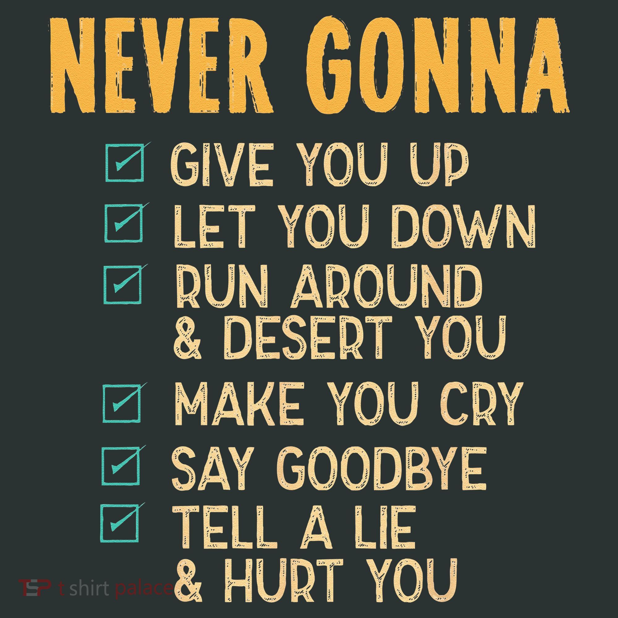 Never Gonna 80s Music Retro Lyrics Infant Baby Jersey Bodysuit