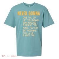 Never Gonna 80s Music Retro Lyrics Sueded Cloud Jersey T-Shirt thumb 0