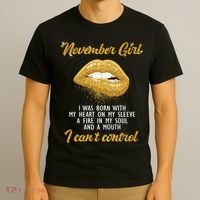 November Girl Birthday Gift T-Shirt thumb 3