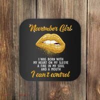 November Girl Birthday Gift Coaster thumb 0