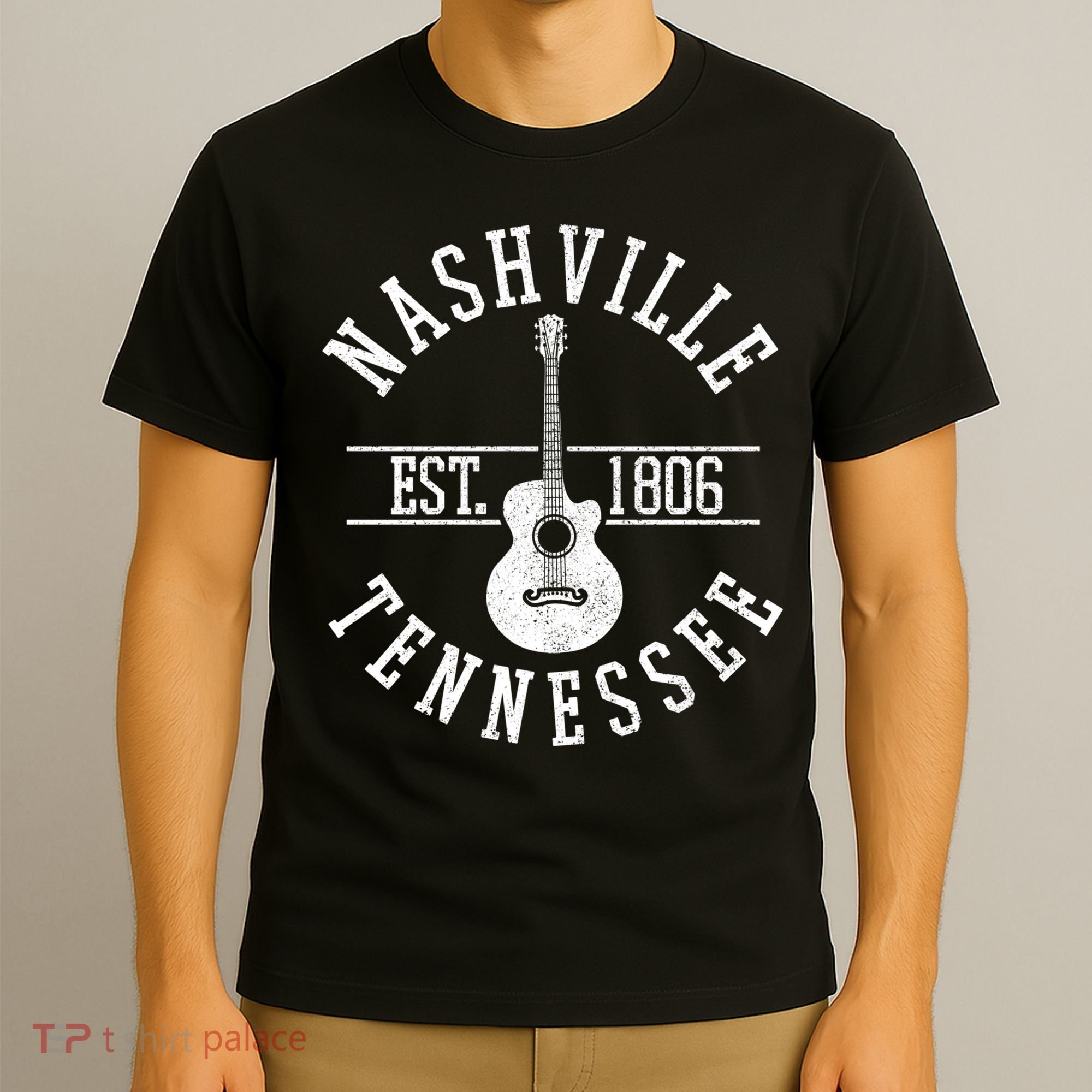 Nashville Gift Country Music City Guitar Gift T-Shirt
