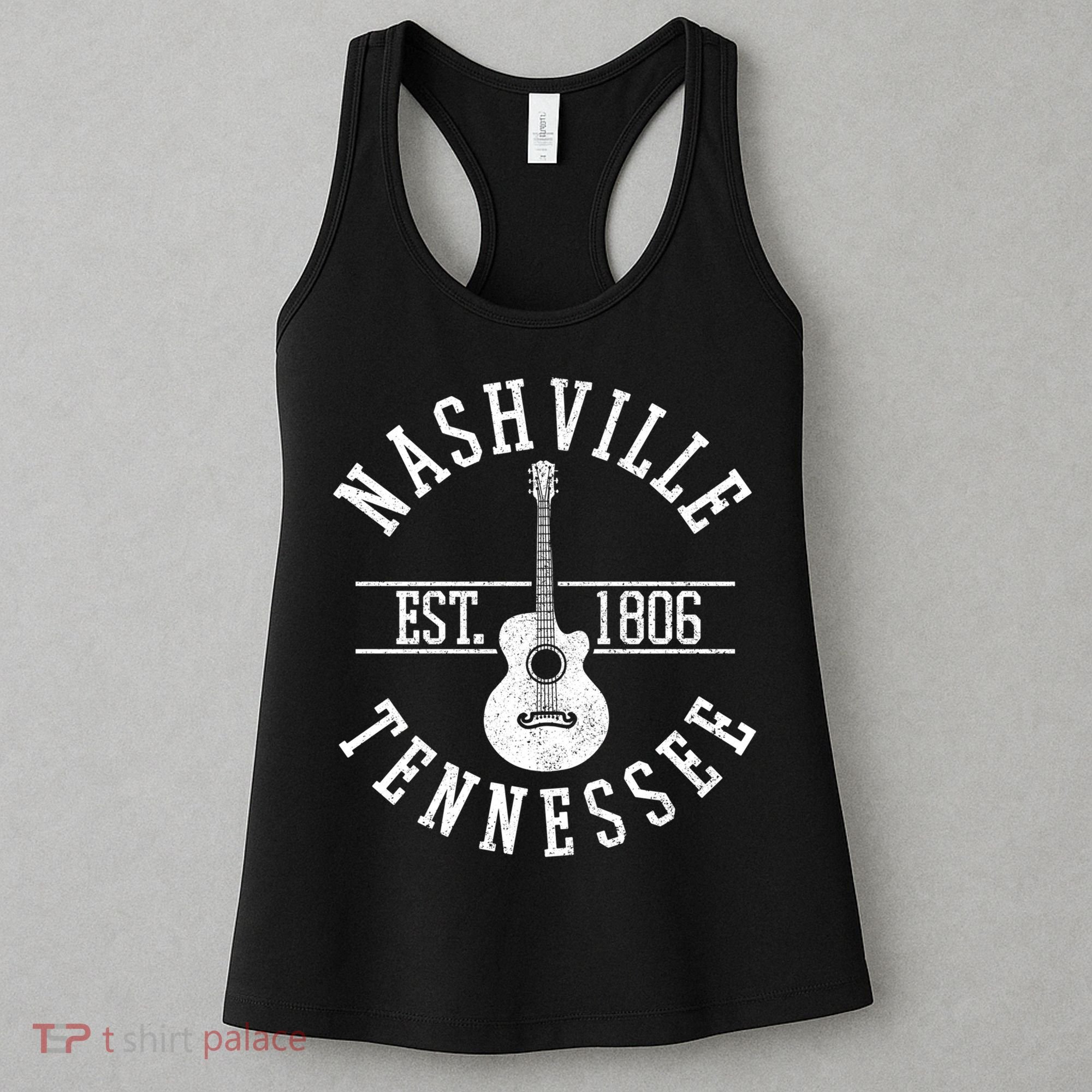 Nashville Gift Country Music City Guitar Gift Women's Tank Top