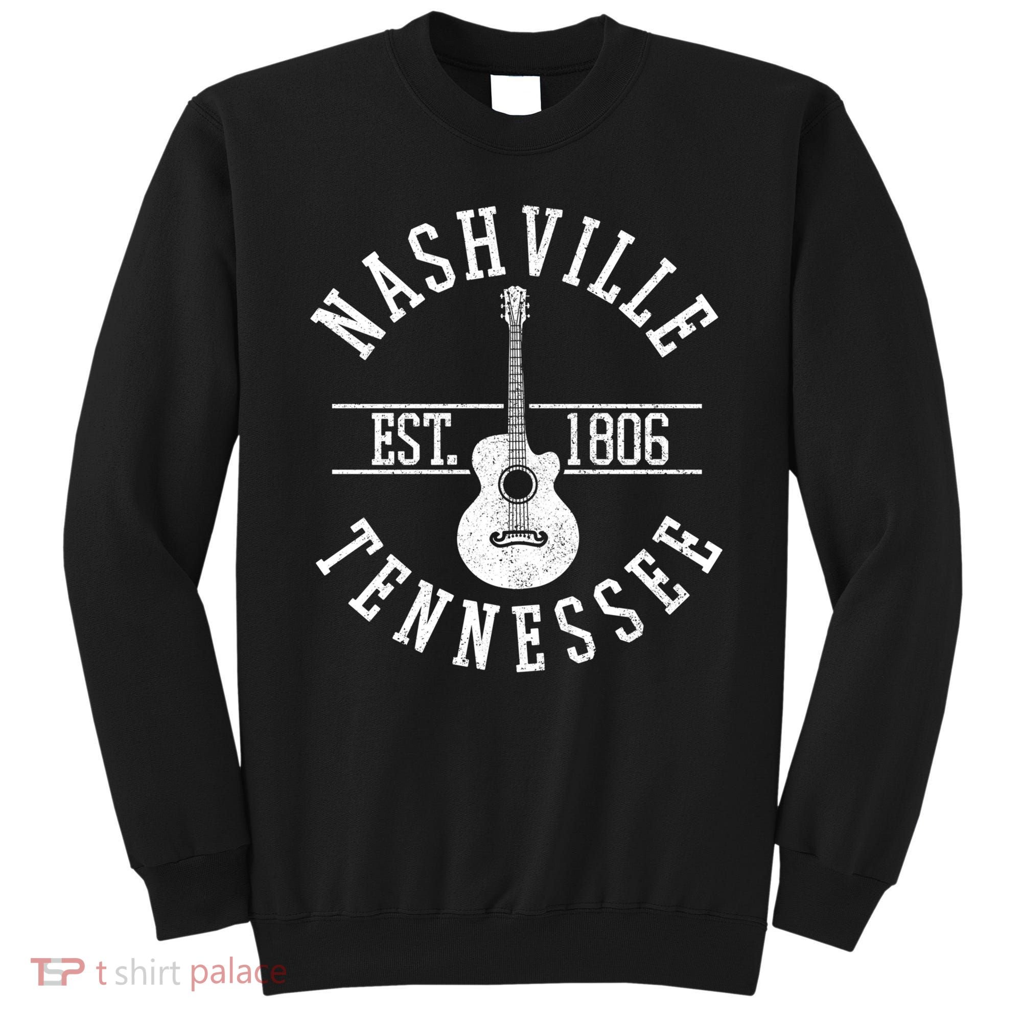 Nashville Gift Country Music City Guitar Gift Sweatshirt