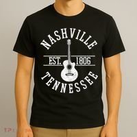 Nashville Gift Country Music City Guitar Gift T-Shirt thumb 3