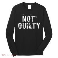 Not Guilty  Distressed Prisoner Jail Inmate Prison Tee Long Sleeve Shirt thumb 0