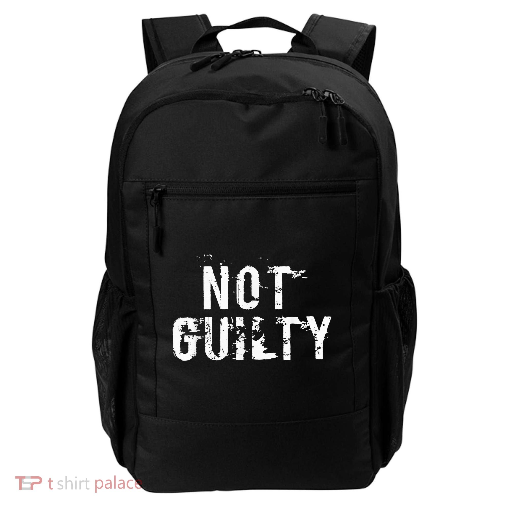 Not Guilty  Distressed Prisoner Jail Inmate Prison Tee Backpack