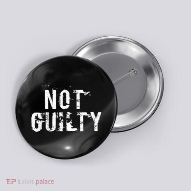 Not Guilty  Distressed Prisoner Jail Inmate Prison Tee Button