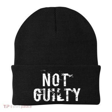 Not Guilty  Distressed Prisoner Jail Inmate Prison Tee Beanie