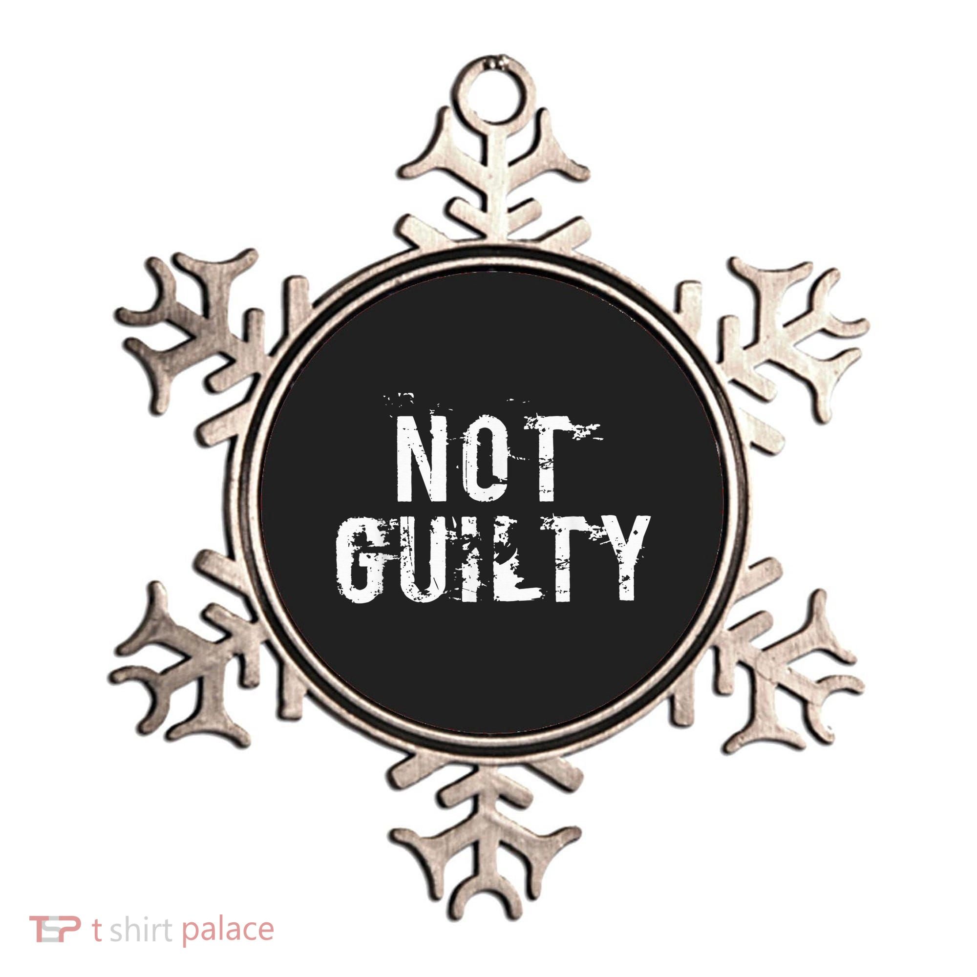 Not Guilty  Distressed Prisoner Jail Inmate Prison Tee Ornament