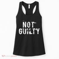 Not Guilty  Distressed Prisoner Jail Inmate Prison Tee Women's Tank Top thumb 0