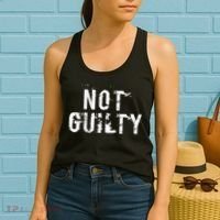 Not Guilty  Distressed Prisoner Jail Inmate Prison Tee Women's Tank Top thumb 2