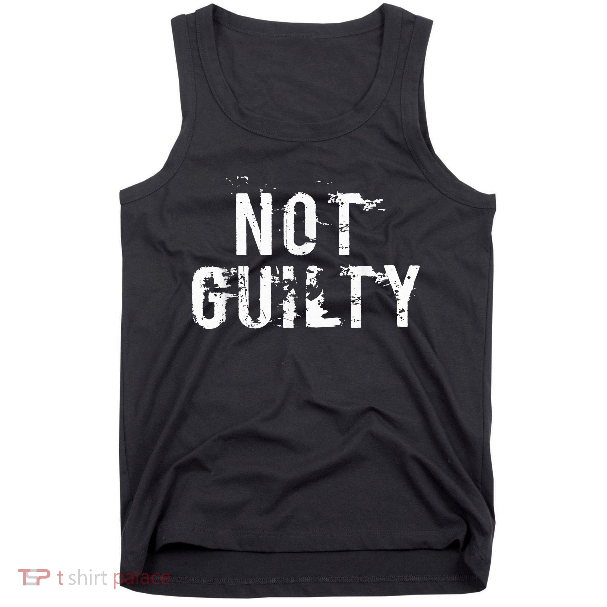 Not Guilty  Distressed Prisoner Jail Inmate Prison Tee Tank Top