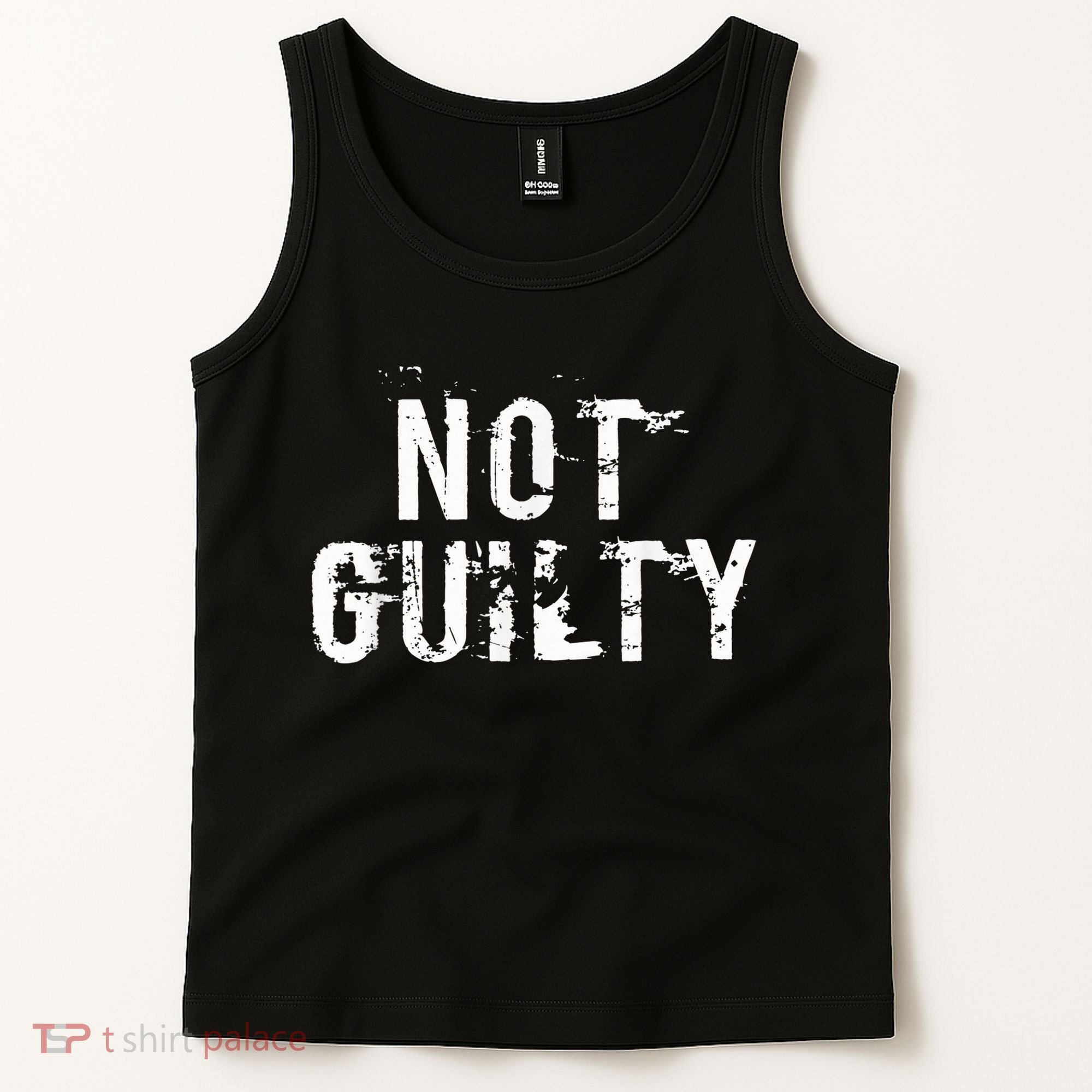 Not Guilty  Distressed Prisoner Jail Inmate Prison Tee Tank Top