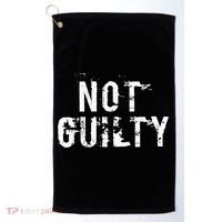 Not Guilty  Distressed Prisoner Jail Inmate Prison Tee Golf Towel thumb 0