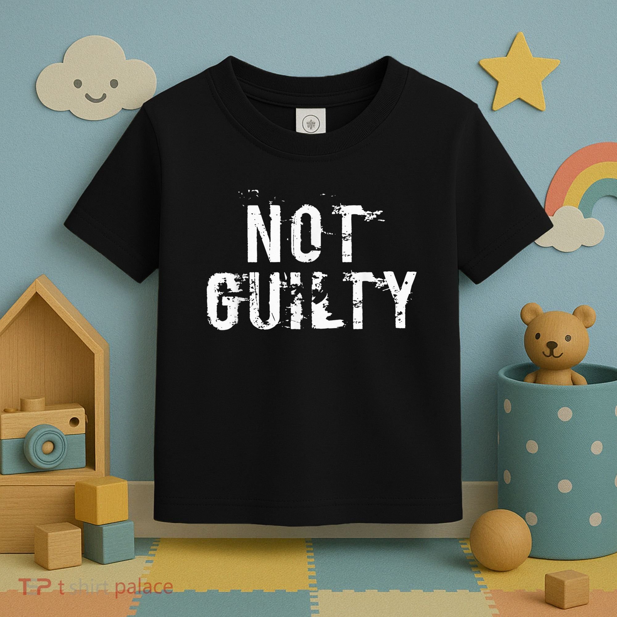 Not Guilty  Distressed Prisoner Jail Inmate Prison Tee Toddler T-Shirt