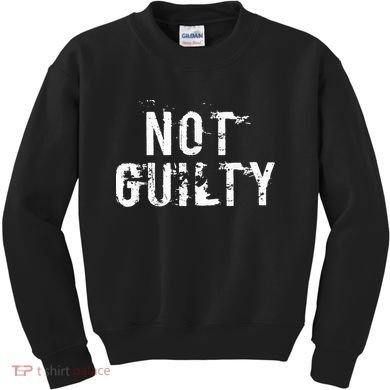 Not Guilty  Distressed Prisoner Jail Inmate Prison Tee Kids Sweatshirt