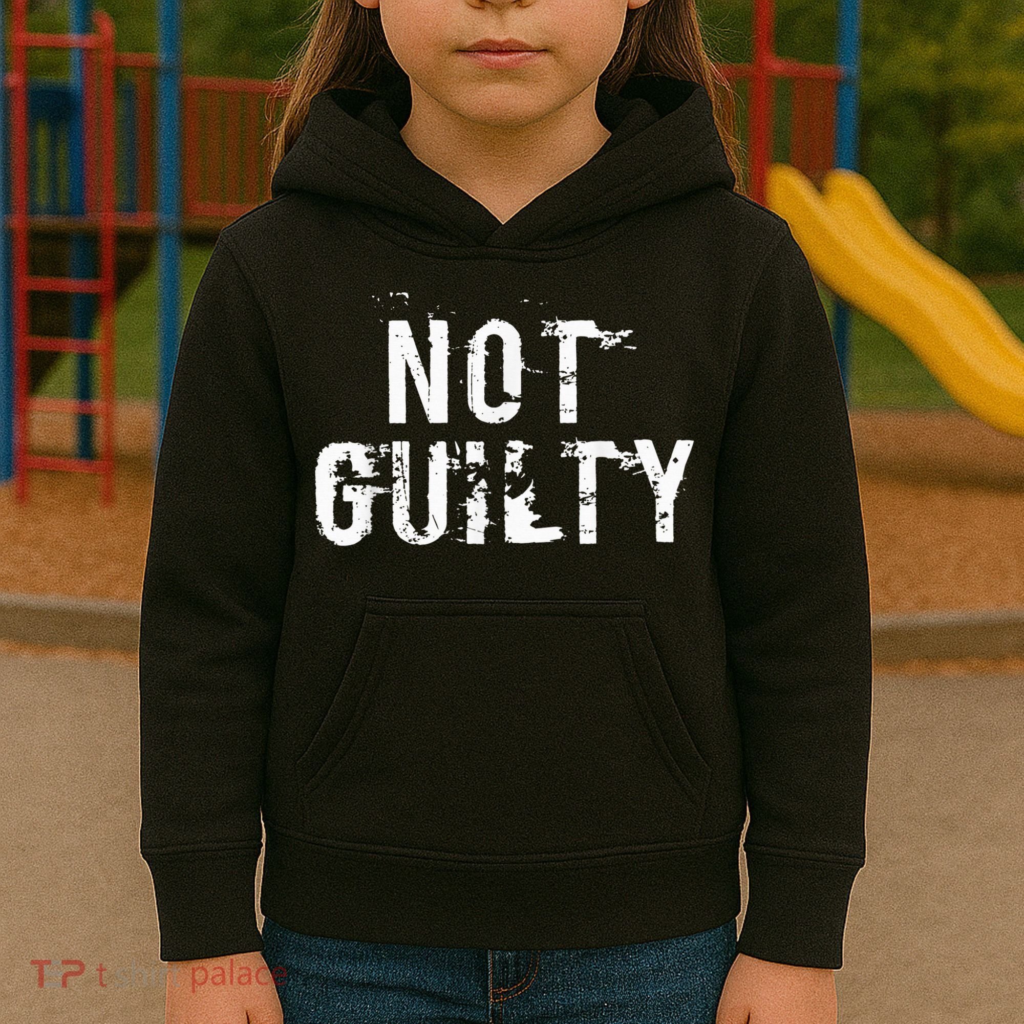 Not Guilty  Distressed Prisoner Jail Inmate Prison Tee Kids Hoodie