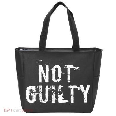 Not Guilty  Distressed Prisoner Jail Inmate Prison Tee Tote Bag