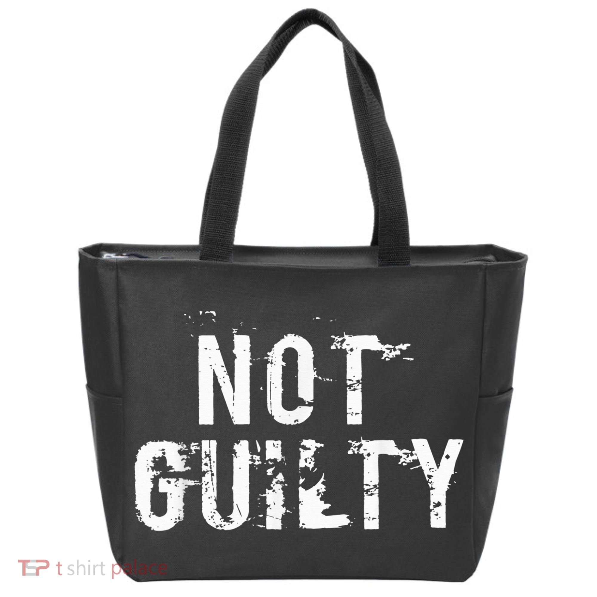 Not Guilty  Distressed Prisoner Jail Inmate Prison Tee Tote Bag