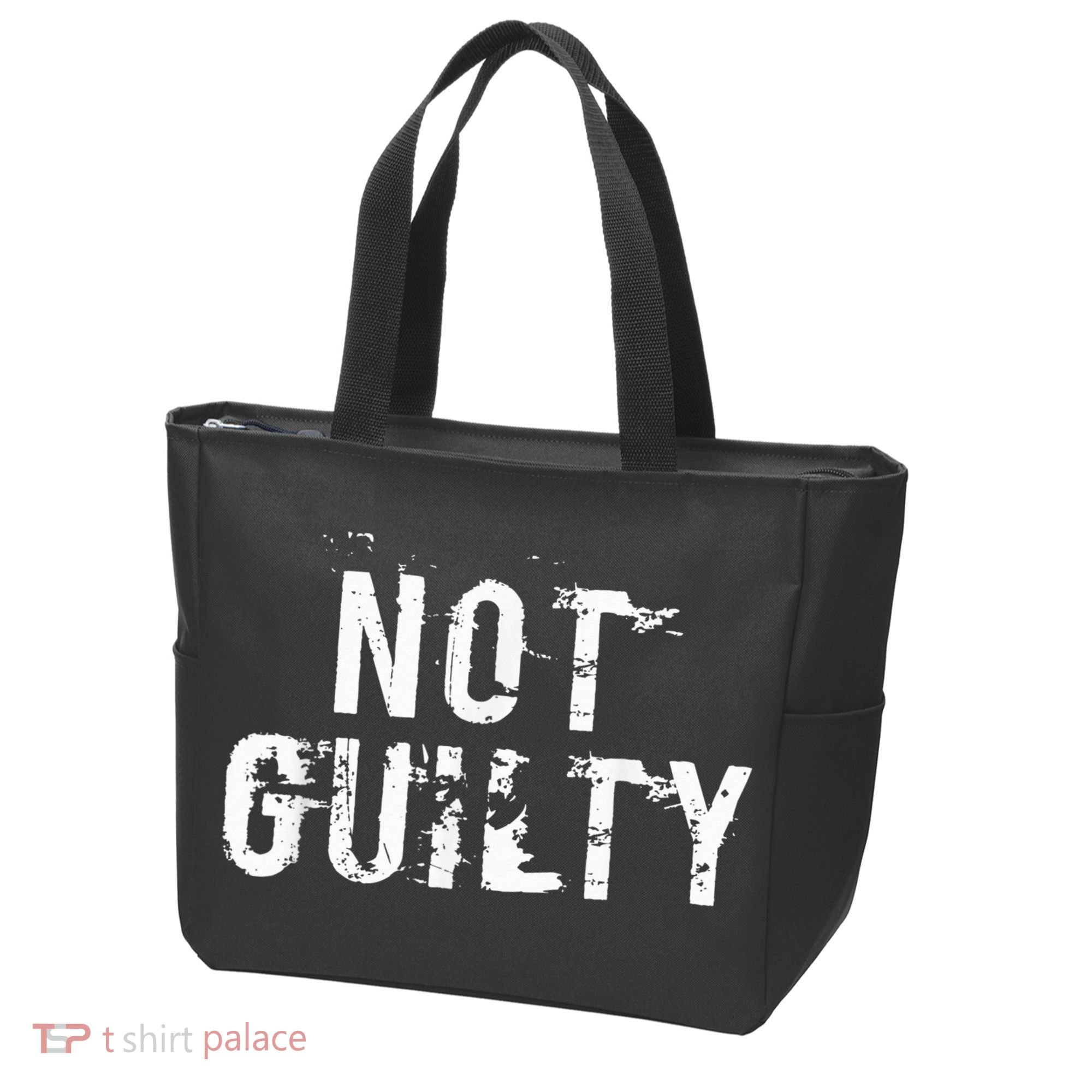 Not Guilty  Distressed Prisoner Jail Inmate Prison Tee Tote Bag