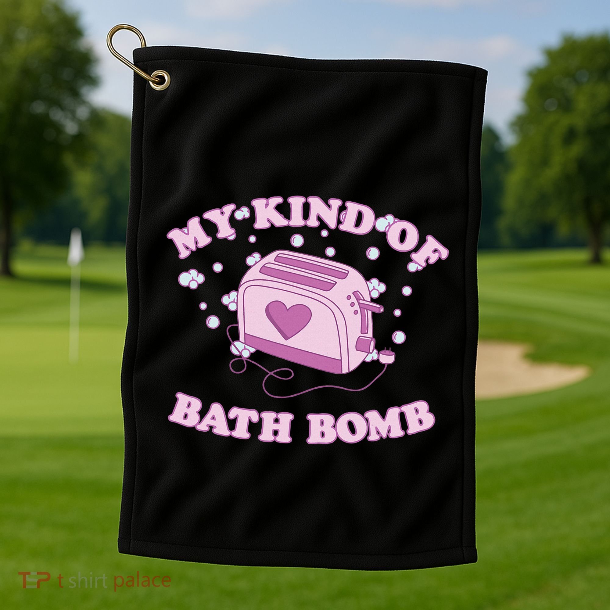 Nu Goth Dark Humour Goth Aesthetic My Kind Of Bath Bomb Golf Towel