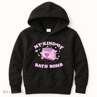 Nu Goth Dark Humour Goth Aesthetic My Kind Of Bath Bomb Kids Hoodie thumb 0