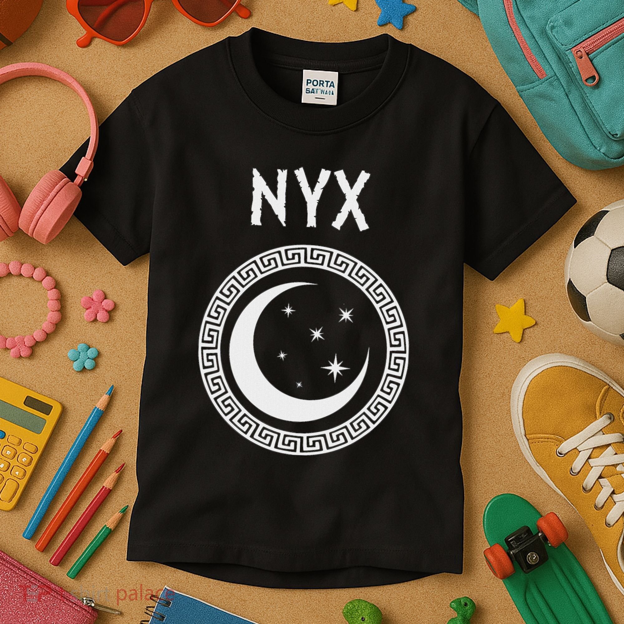 Nyx Greek Goddess Of Night Symbol Kids T-Shirt