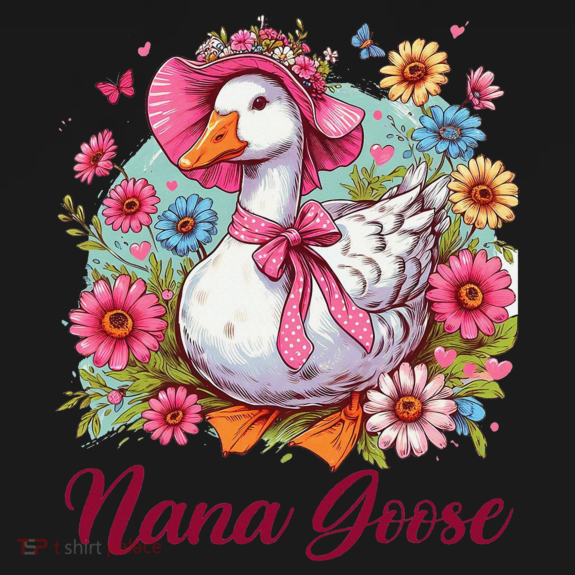 Nana Goose Grandma Mimi Silly Goose Coquette Mothers Day Women's Hoodie