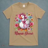 Nana Goose Grandma Mimi Silly Goose Coquette Mothers Day T-Shirt thumb 5