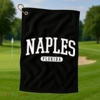 Naples Great Gift Cool Gift College University Florida Usa Golf Towel thumb 1
