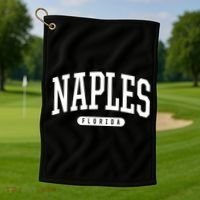 Naples Great Gift Cool Gift College University Style Fl Usa Golf Towel thumb 1