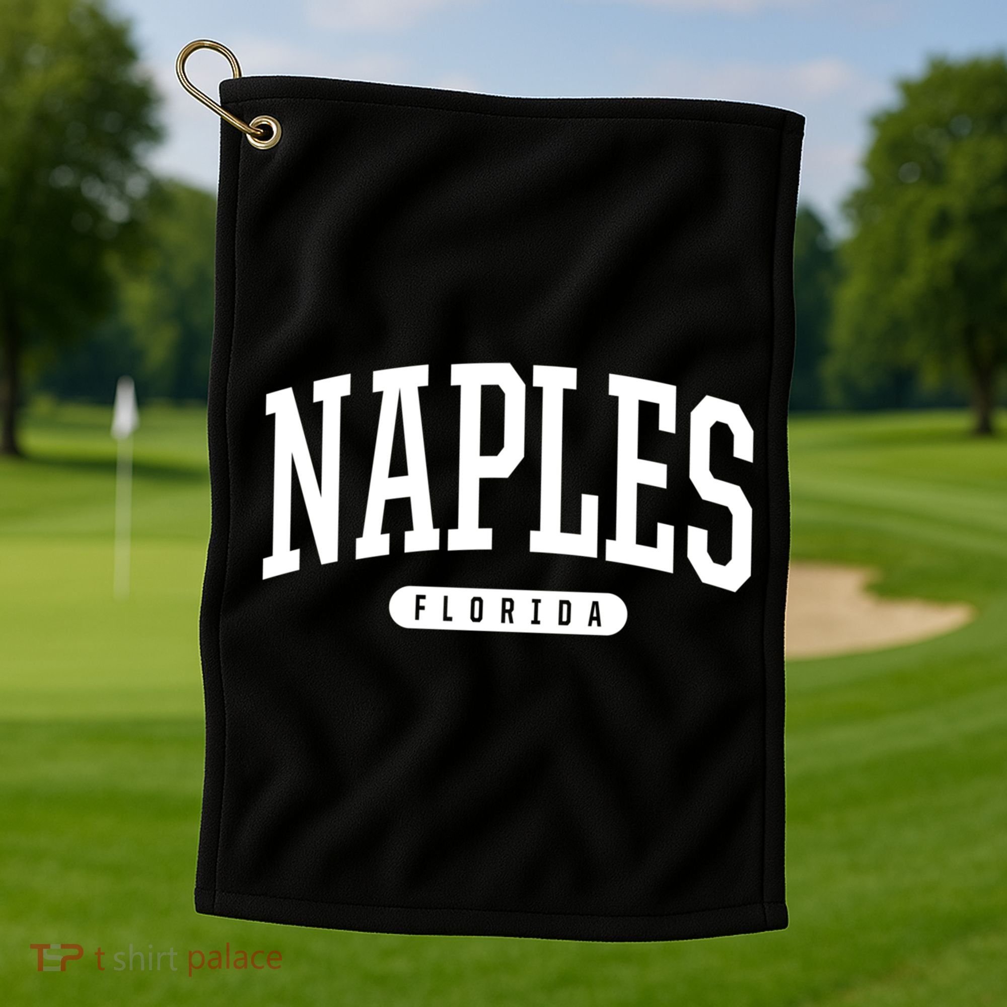 Naples Great Gift Cool Gift College University Style Fl Usa Golf Towel
