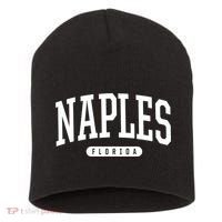 Naples Great Gift Cool Gift College University Style Fl Usa Short Acrylic Beanie thumb 0
