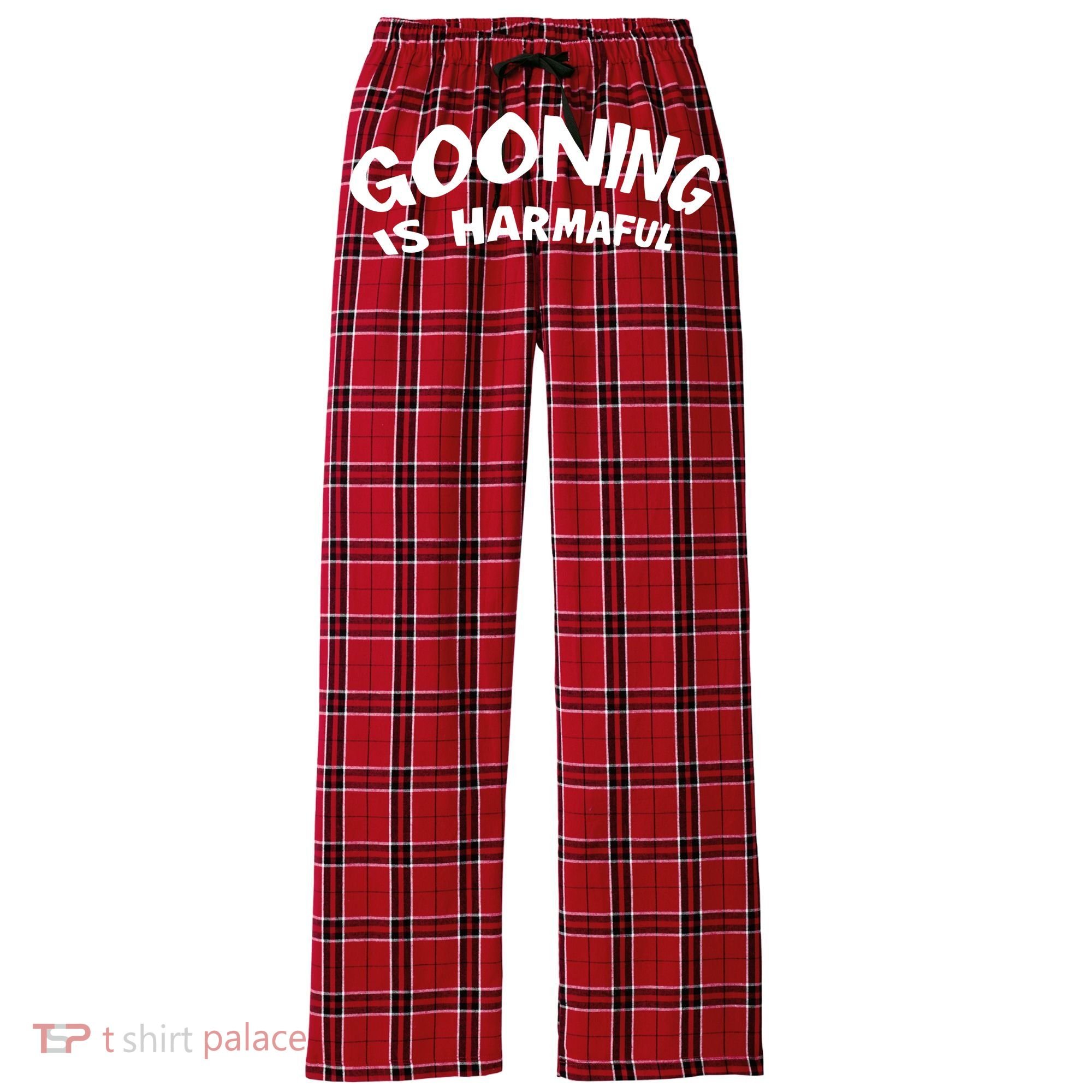 Never Goon Gooning Is Harmaful Women's Flannel Plaid Pajama Pants