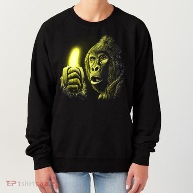 Neon Gorilla Holding Banana Women's Sweatshirt