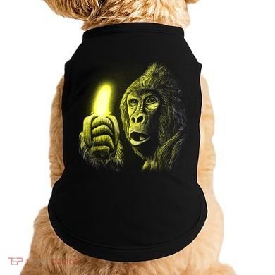 Neon Gorilla Holding Banana Doggie Tank