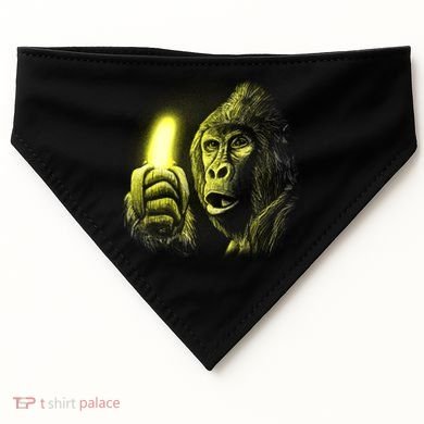 Neon Gorilla Holding Banana USA-Made Doggie Bandana