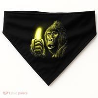 Neon Gorilla Holding Banana USA-Made Doggie Bandana thumb 0