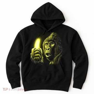 Neon Gorilla Holding Banana Hoodie
