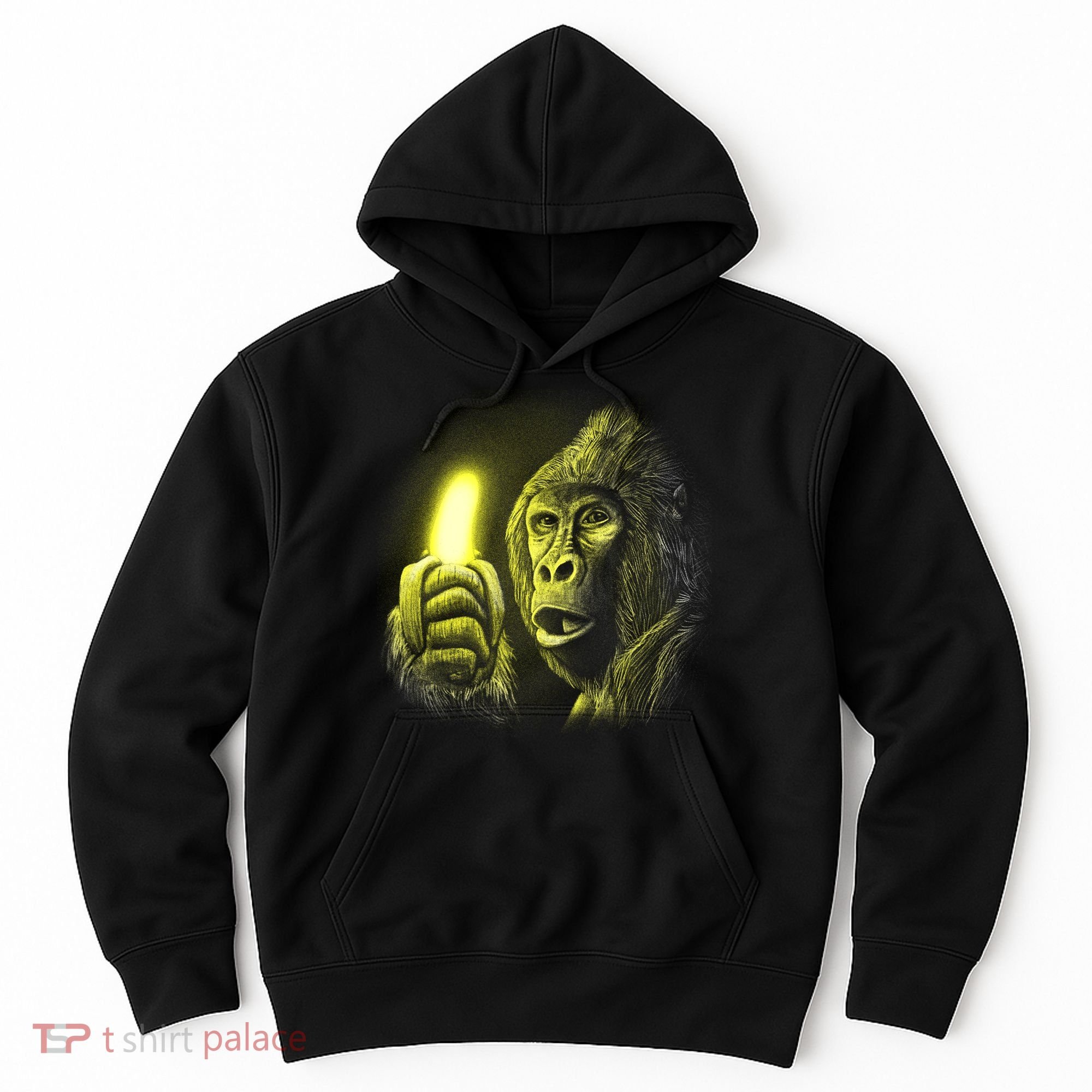 Neon Gorilla Holding Banana Hoodie