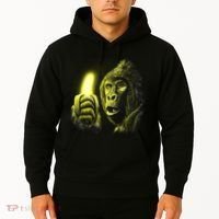 Neon Gorilla Holding Banana Hoodie thumb 2