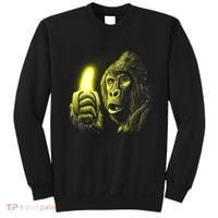 Neon Gorilla Holding Banana Sweatshirt thumb 0