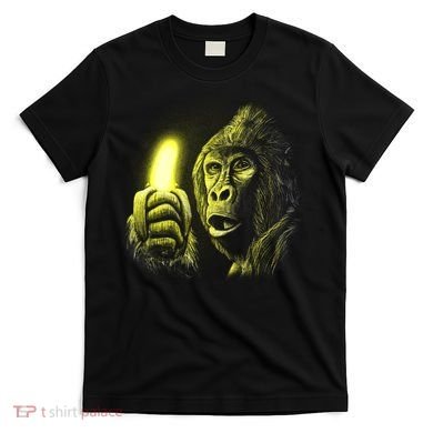 Neon Gorilla Holding Banana T-Shirt