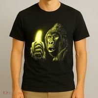 Neon Gorilla Holding Banana T-Shirt thumb 3