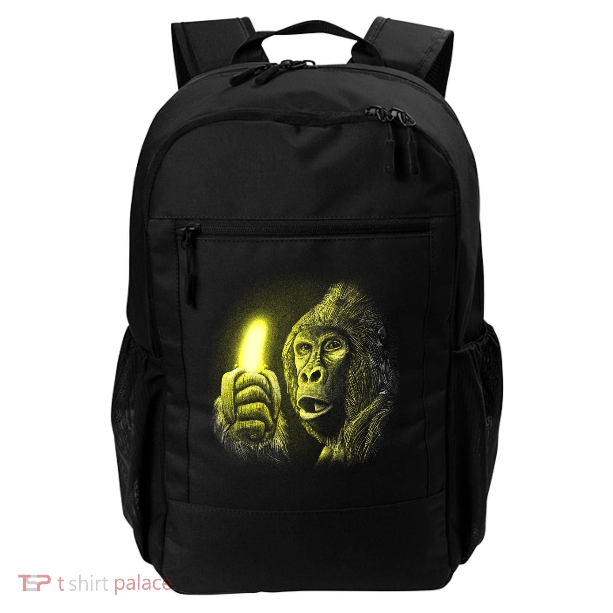 Neon Gorilla Holding Banana Backpack