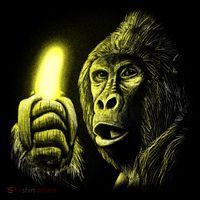 Neon Gorilla Holding Banana Women's Hoodie thumb 2