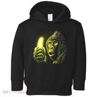 Neon Gorilla Holding Banana Toddler Hoodie thumb 0