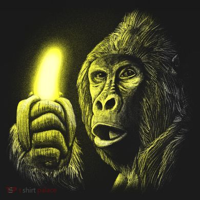 Neon Gorilla Holding Banana Tall Hoodie